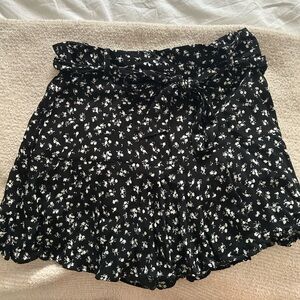 Zara Black Floral Skort